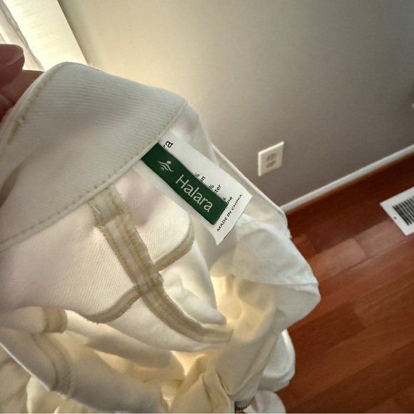 HALARA | wide leg cream pants | Size L - Picture 8 of 9